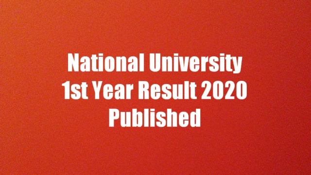 National University 1st Year Result 2024